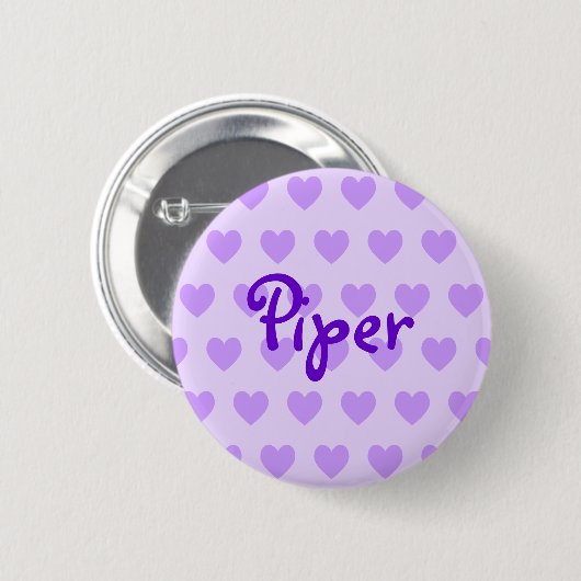 Badge Rond 5 Cm Piper en violet (Devant & derrière)