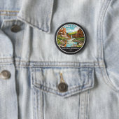 Badge Rond 5 Cm Pipestone Monument National Minnesota Circle (En situation)