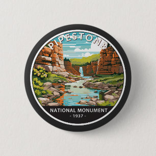 Badge Rond 5 Cm Pipestone Monument National Minnesota Circle