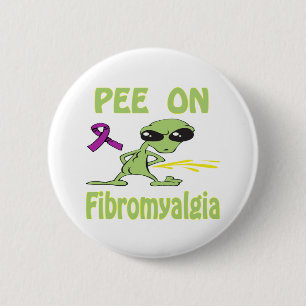 Badge Rond 5 Cm Pipi sur le bouton de fibromyalgie