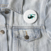Badge Rond 5 Cm Piranha (En situation)
