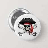 Badge Rond 5 Cm Pirate (Devant & derrière)