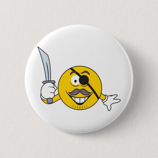 Badge Rond 5 Cm Pirate (Devant)