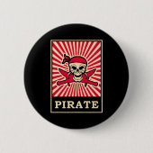 Badge Rond 5 Cm Pirate (Devant)