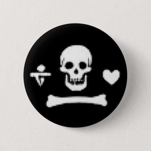 Badge Rond 5 Cm Pirate (Devant)