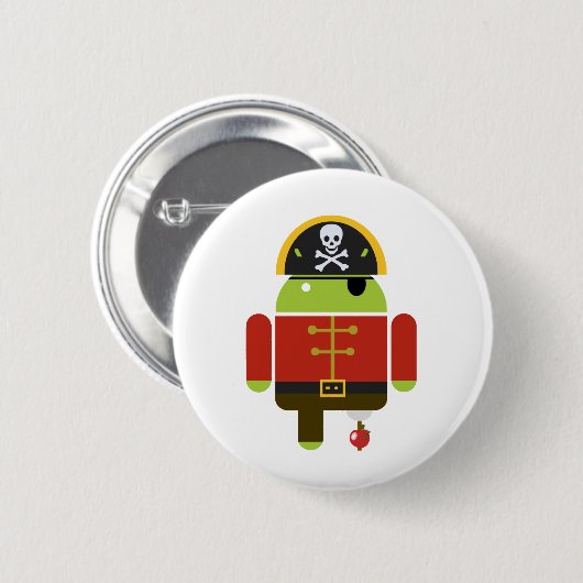 Badge Rond 5 Cm Pirate androïde - Andy (Devant & derrière)