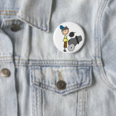 Badge Rond 5 Cm Pirate avec le bouton de canon (En situation)