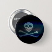 Badge Rond 5 Cm Pirate - bouton (Devant & derrière)