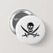 Badge Rond 5 Cm Pirate cross (Devant & derrière)