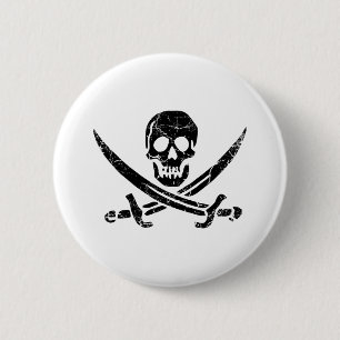 Badge Rond 5 Cm Pirate cross
