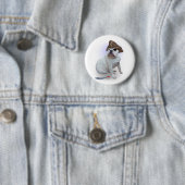 Badge Rond 5 Cm Pirate de bouledogue (En situation)