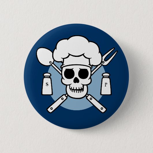 Badge Rond 5 Cm Pirate de chef (Devant)
