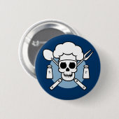Badge Rond 5 Cm Pirate de chef (Devant & derrière)