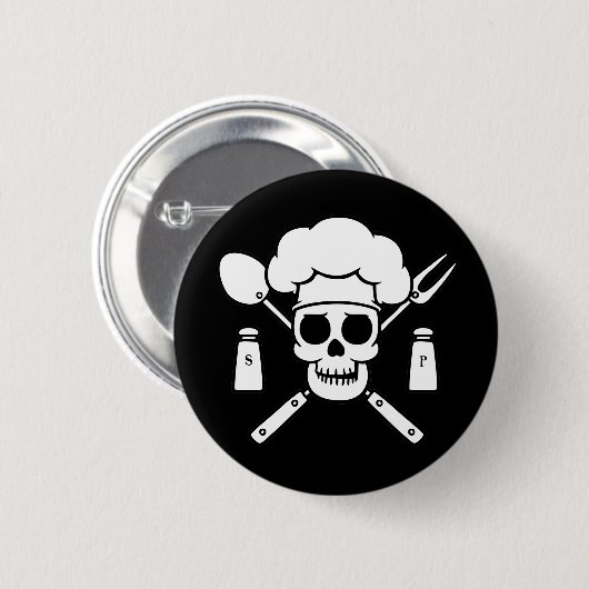 Badge Rond 5 Cm Pirate de chef (Devant & derrière)