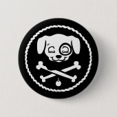 Badge Rond 5 Cm Pirate de chiot (Devant)