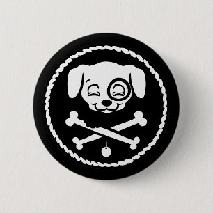 Badge Rond 5 Cm Pirate de chiot