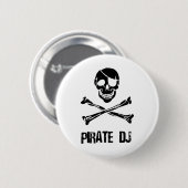 Badge Rond 5 Cm Pirate DJ (Devant & derrière)
