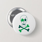 Badge Rond 5 Cm Pirate du jour de St Patrick (Devant & derrière)