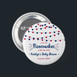 Badge Rond 5 Cm Pirate En Chemin ! baby shower 4 juillet<br><div class="desc">Ces boutons sont parfaits pour tous ceux qui ont un baby shower cette année. Ce design est facile à personnaliser avec votre libellé d'événement spécial et vos invités seront ravis quand ils verront ces fabuleux boutons de fête. Les éléments correspondants se trouvent dans la collection.</div>