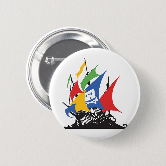 Badge Rond 5 Cm Pirate Google (Devant & derrière)