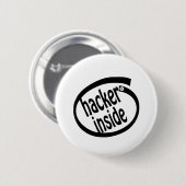 Badge Rond 5 Cm Pirate informatique à l'intérieur (Devant & derrière)