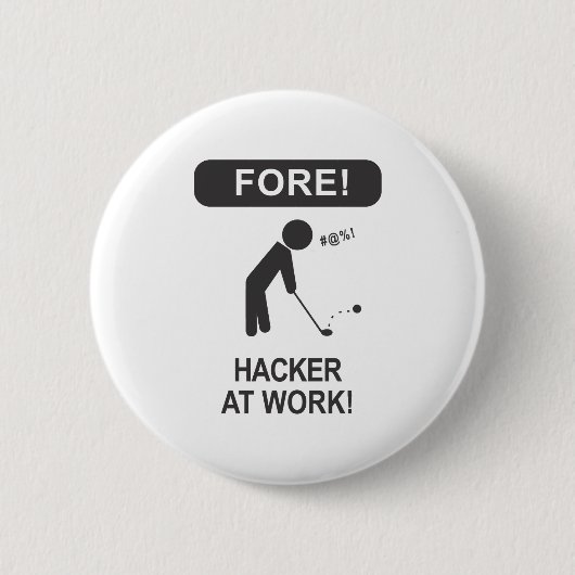 BADGE ROND 5 CM PIRATE INFORMATIQUE AU TRAVAIL (Devant)
