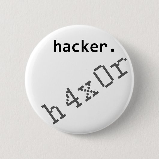 Badge Rond 5 Cm Pirate informatique h4x0r (Devant)