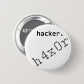 Badge Rond 5 Cm Pirate informatique h4x0r (Devant & derrière)