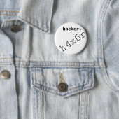 Badge Rond 5 Cm Pirate informatique h4x0r (En situation)