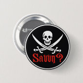 Badge Rond 5 Cm Pirate intuitif (Devant & derrière)