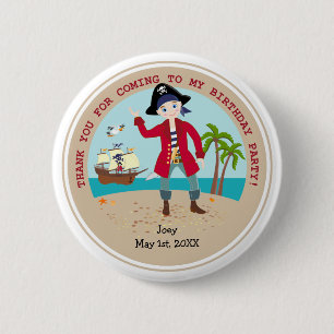 Badge Rond 5 Cm Pirate kid birthday