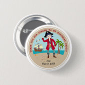 Badge Rond 5 Cm Pirate kid birthday (Devant & derrière)