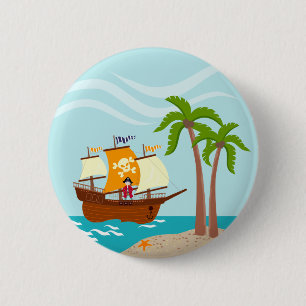 Badge Rond 5 Cm Pirate kid birthday party