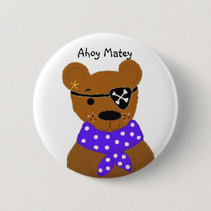 Badge Rond 5 Cm Pirate Nounours