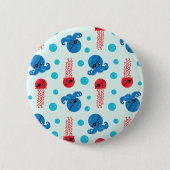 Badge Rond 5 Cm Pirate Octopus, Pirate Jellyfish, Sea Animaux (Devant)