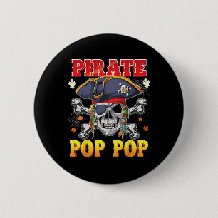 Badge Rond 5 Cm Pirate Pop-pop Skull Crossbones Halloween Costume