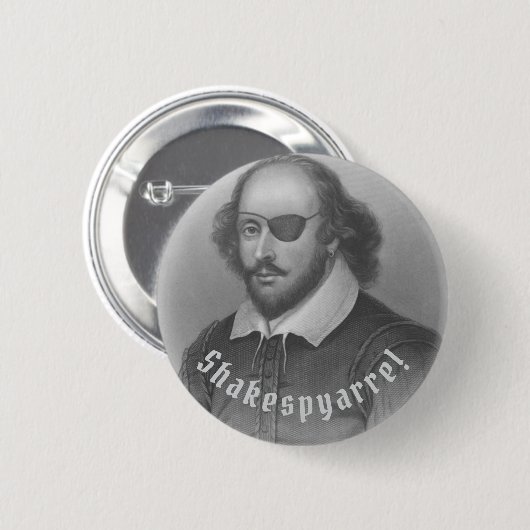 Badge Rond 5 Cm Pirate Shakespeare - (Devant & derrière)