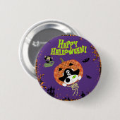 Badge Rond 5 Cm Pirate squelette (Devant & derrière)