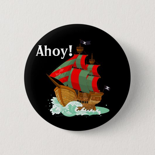 Badge Rond 5 Cm Pirates Bienvenue (Devant)