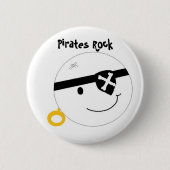 Badge Rond 5 Cm Pirates Rock (Devant)