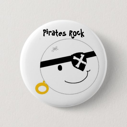Badge Rond 5 Cm Pirates Rock (Devant)
