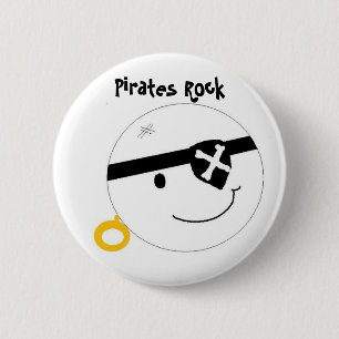Badge Rond 5 Cm Pirates Rock