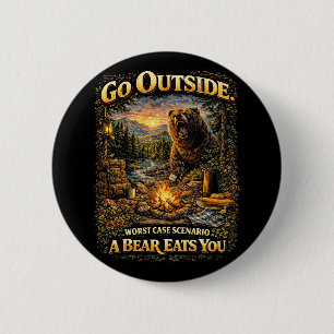 Badge Rond 5 Cm Pire Cas de Sauvagerie