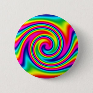 Badge Rond 5 Cm Pirouette d'arc-en-ciel
