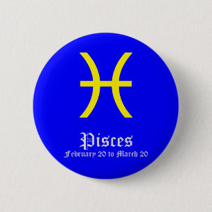 BADGE ROND 5 CM PISSER SIGNE ASTROLOGIQUE, SYMBOLE ZODIAC