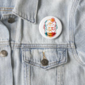 Badge Rond 5 Cm Piste cyclable Retro Highway One (En situation)