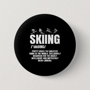 Badge Rond 5 Cm piste de ski alpin ski de descente skieur sports