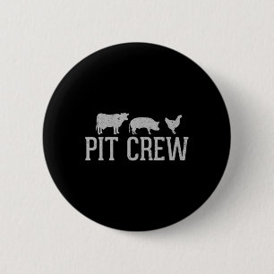 Badge Rond 5 Cm Pit Crew Cow Poulet de porc Byrbecue Cookout Grill