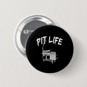 Badge Rond 5 Cm Pit Life Bbq Pitmaster Lifestyle (Devant & derrière)