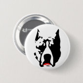 Badge Rond 5 Cm Pitbull avec le rouge à lèvres (Devant & derrière)